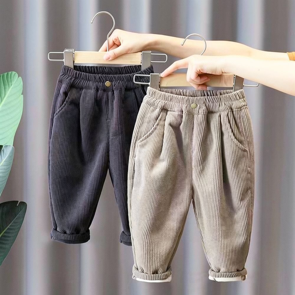 Corduroy Pant Warm - Celana Corduroy Berlapis Fleece untuk Anak-anak,