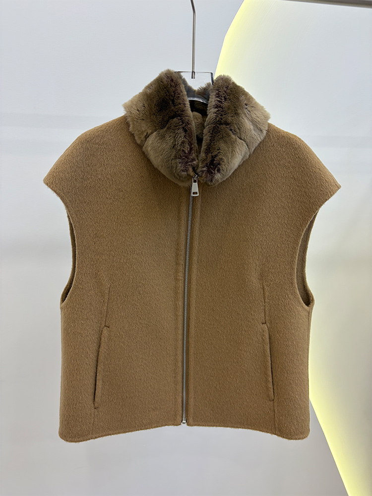 Wool Coat Peacoat - Rompi Wanita Musim Dingin dengan Kerah