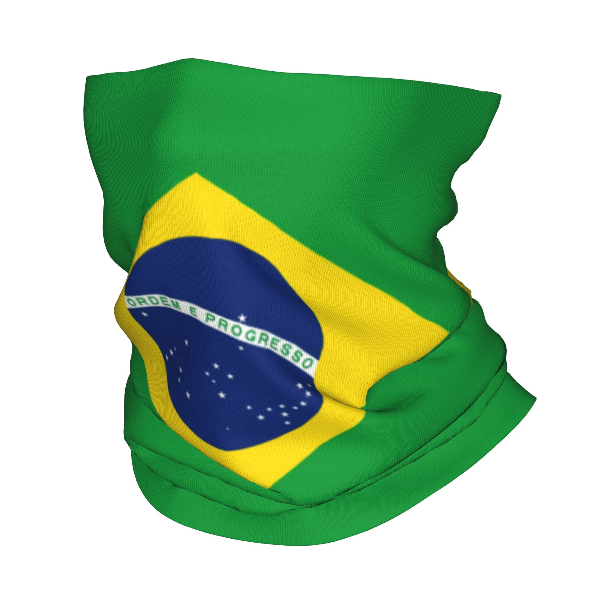 Bandana Bendera Brasil Kustom, - Neck Gaiter Fleece ulasan dan harga