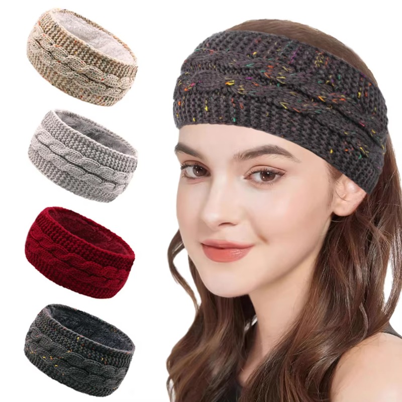 Ikat Kepala Rajut Tebal untuk  - Fleece Ear Warmer Band ulasan dan harga
