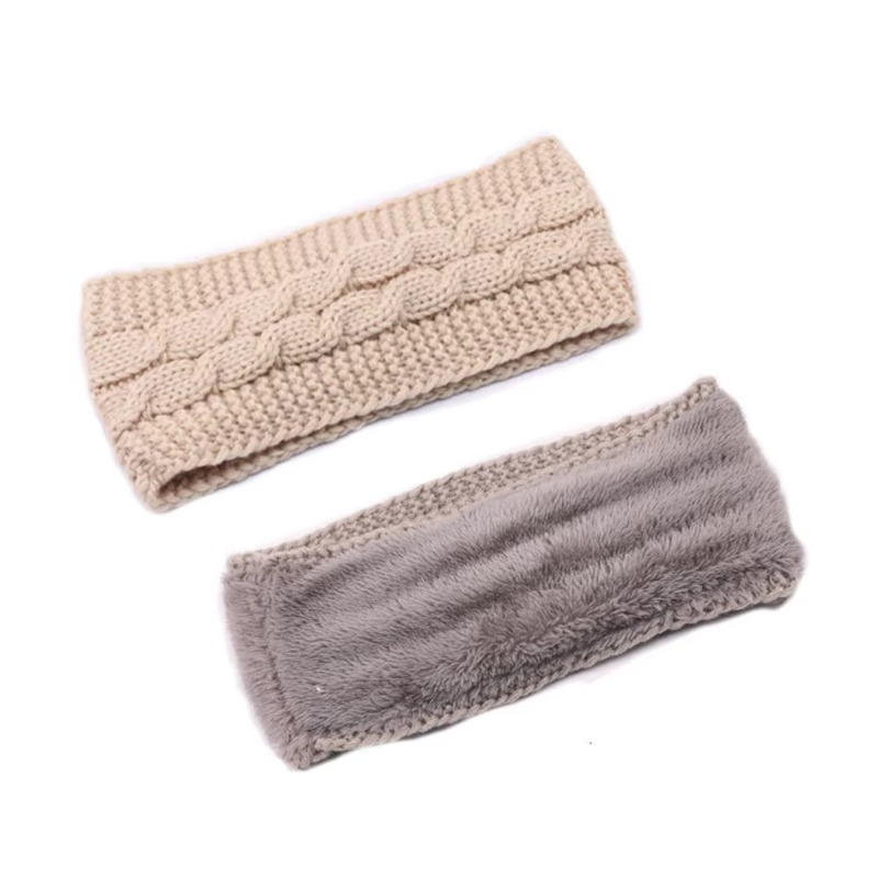 Ikat Kepala Rajut Tebal untuk  - Fleece Ear Warmer Band ulasan dan harga