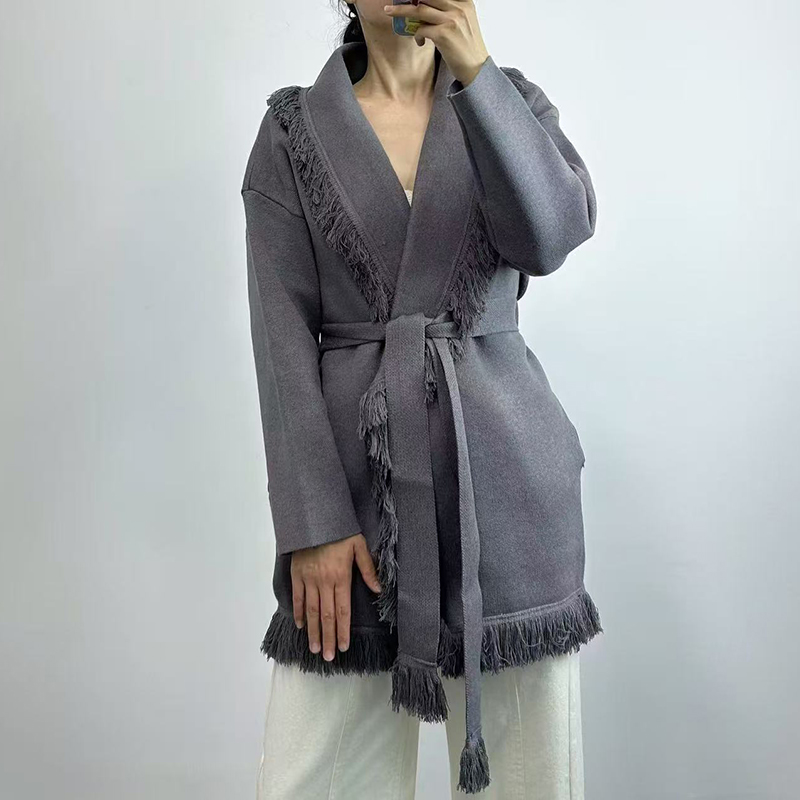 Kardigan rajut wol panjang ber - Wool Coat Peacoat ulasan dan harga