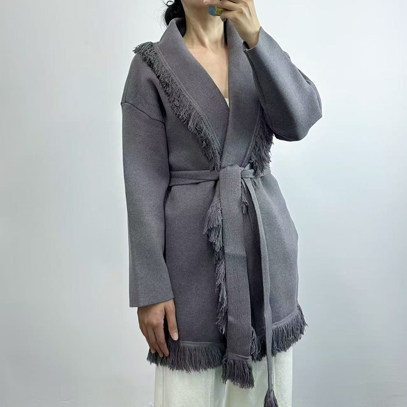 Kardigan rajut wol panjang ber - Wool Coat Peacoat ulasan dan harga